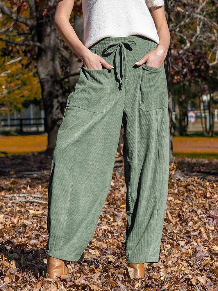 2025 Autumn/Winter Women's Haren Lantern Pants, Loose Wide Legs, Casual Slimming, Hot Selling Commuting Style - Image 4