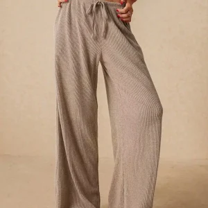 2025 autumn and winter solid color floor length wide leg women's pants, high waist slimming casual pants, slimming commuting sty