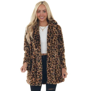 2025 autumn/winter leopard print faux fur coat for women's fashion temperament, side pocket loose fur coat